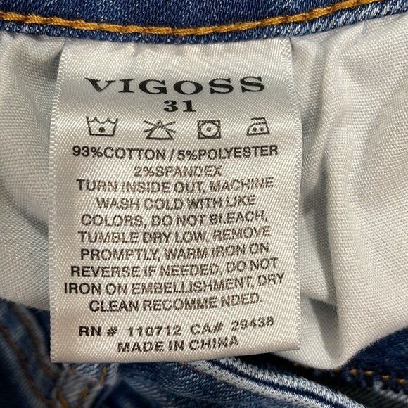 Vigoss Marley Skinny Mid Rise Denim Jeans 31 - Picture 13 of 16